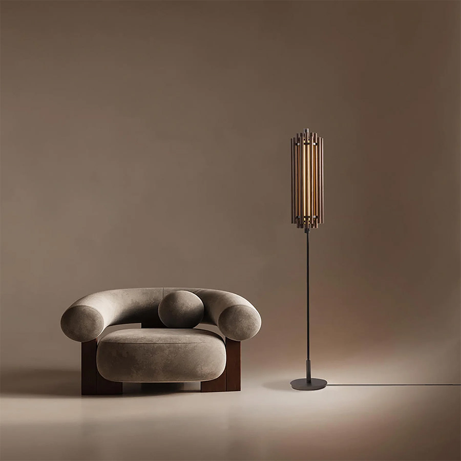 LYKKE リッケ サンスリット　フロアライト　Sunslit - floor light　ウォルナット （玄関渡し品）