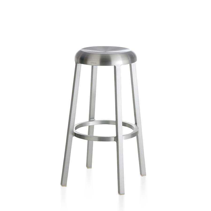 EMECO　エメコ　ZA・バースツール（シルバー光沢なし）